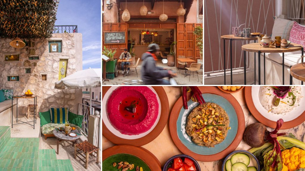 pictures of yazel, cute restaurant in medina marrakech