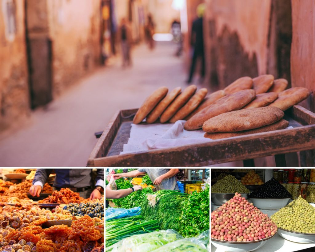 pictures of the food souks of marrakech