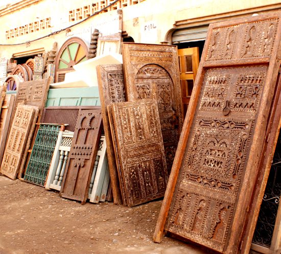 vintage shopping for doors in marrakech